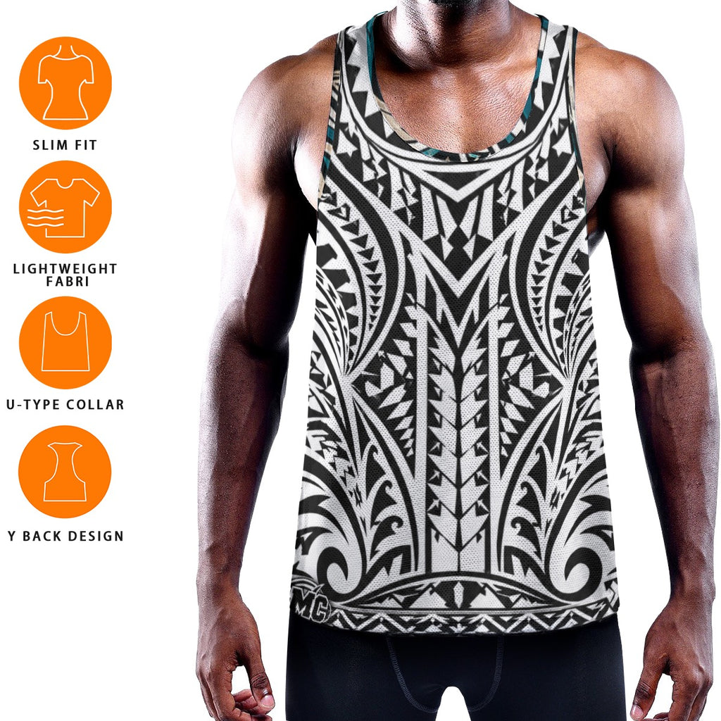 All-Over Print Men's Slim Y-Back Muscle Tank Top