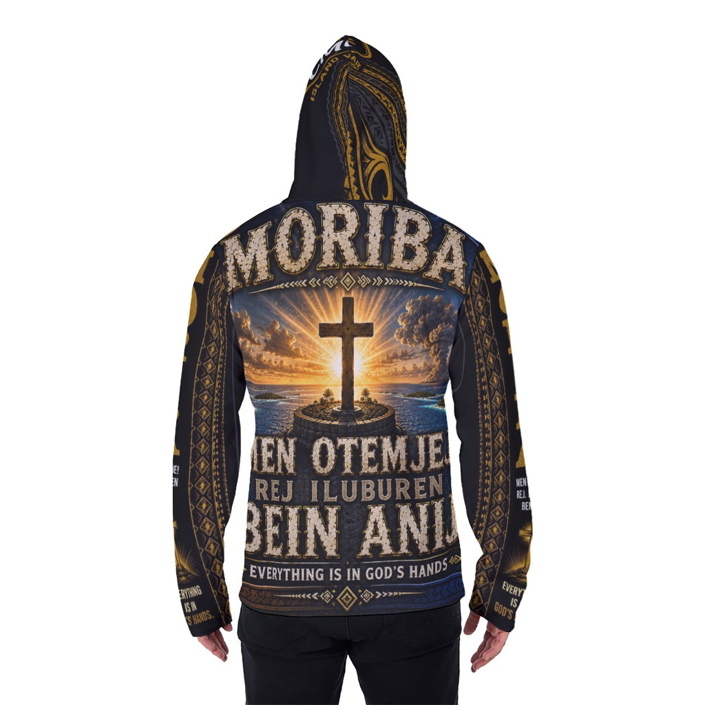 All-Over Print Men's Heavy Fleece Hoodie With Mask