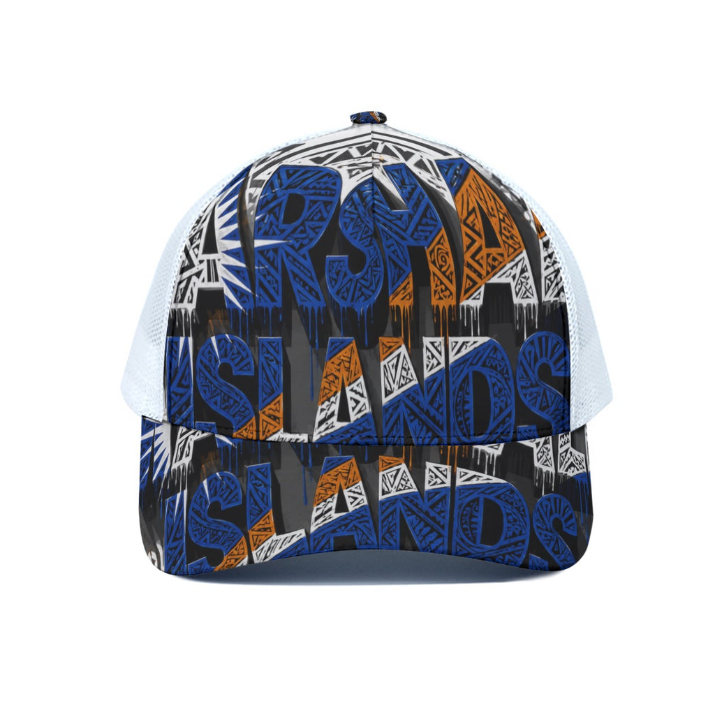 Unisex Trucker Hat With White Half-mesh