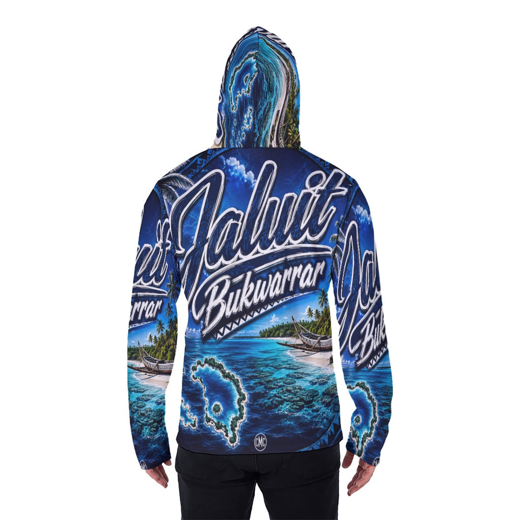 All-Over Print Men's Heavy Fleece Hoodie With Mask