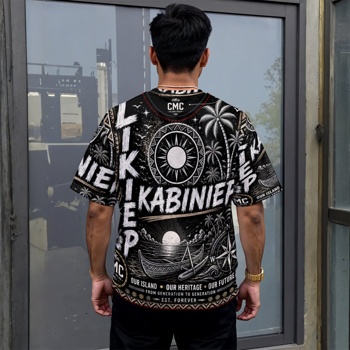 All-Over Print Unisex Drop-shoulder T-shirt|180GSM