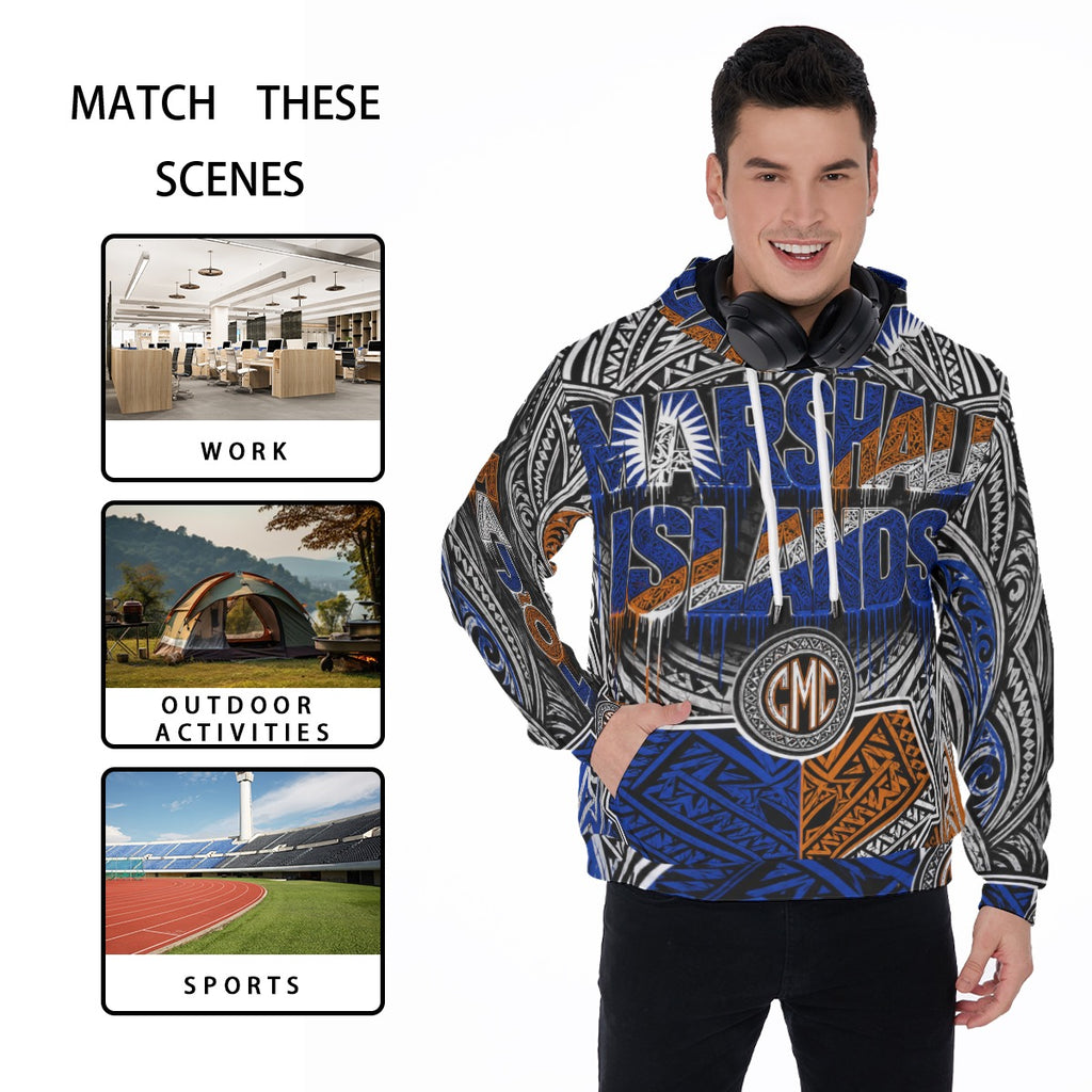 All-Over Print Men's Thicken Pullover Hoodie