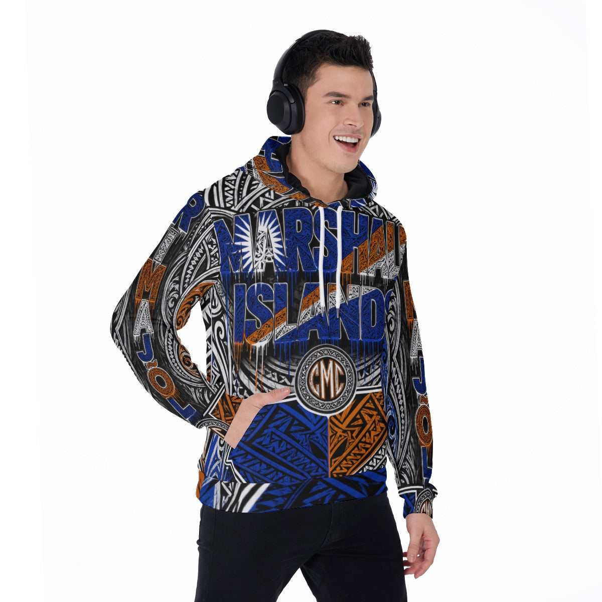All-Over Print Men's Thicken Pullover Hoodie